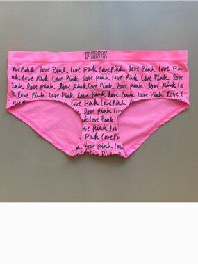 New Victoria's Secret Pink Yoga Panties Small Hot Pink Logo NWT Undies Love